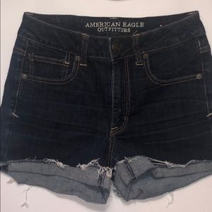 Super Stretch American Eagle Dark Wash Jean Shorts
